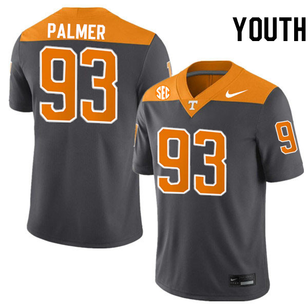 Youth #93 Donald Palmer Tennessee Volunteers College Football Jerseys Stitched-Anthracite